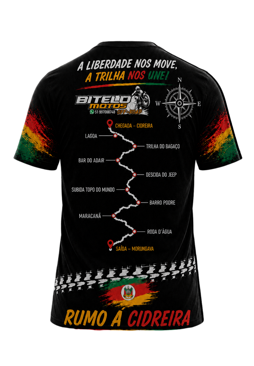 Costas da camiseta oficial